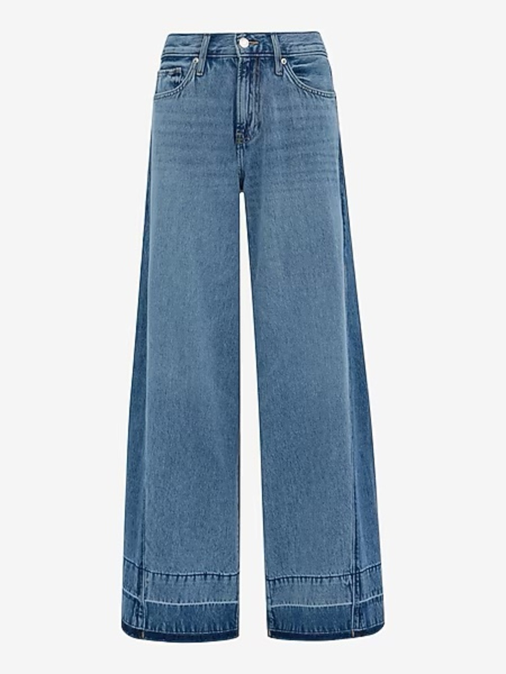 Express High Rise Relaxed Wide Leg Jeans Light Wash Size 2 NWT